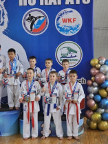 Чемпионы каратэ.